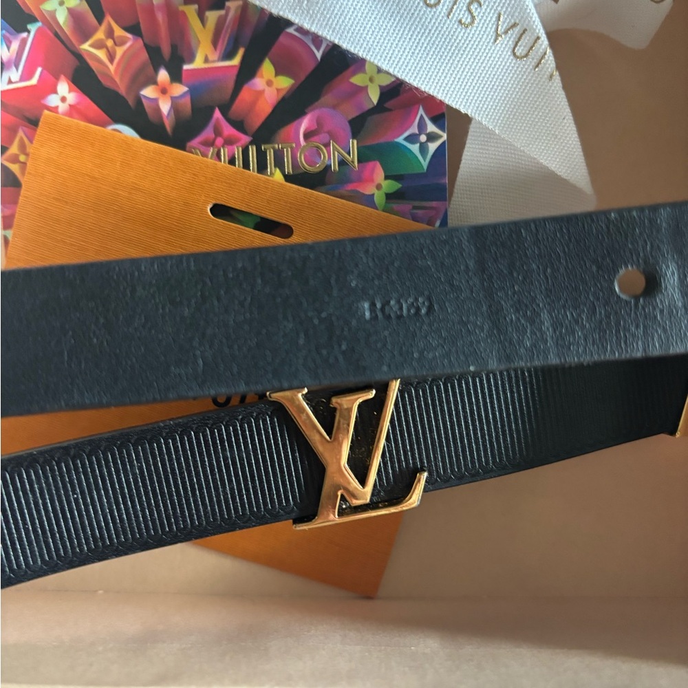 Louis Vuitton Black Belt Bag with Gold Logo